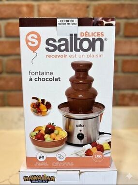 Salton Chocolate Fountain - Stainless Steel Chocolate Fondue Fountain (Brown)